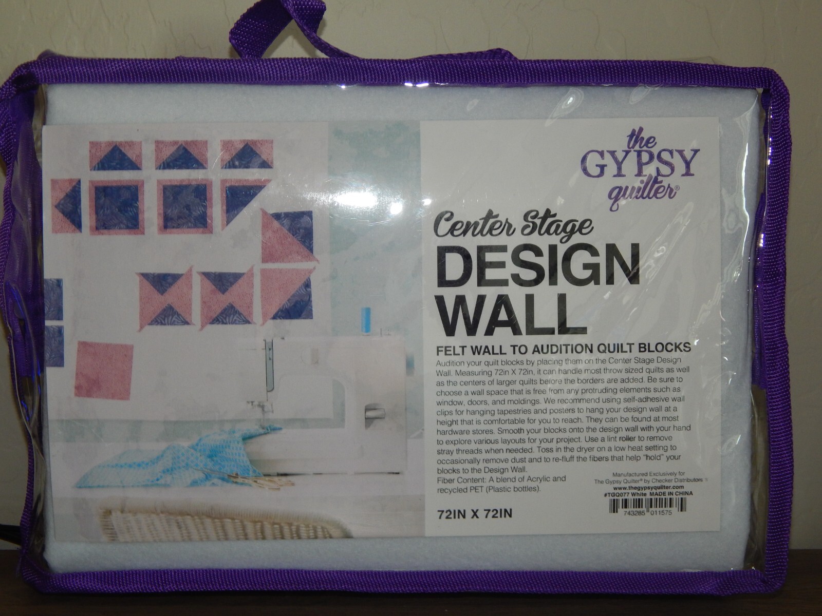 The Gypsy Quilter Center Stage Design Wall White 72in x 72in