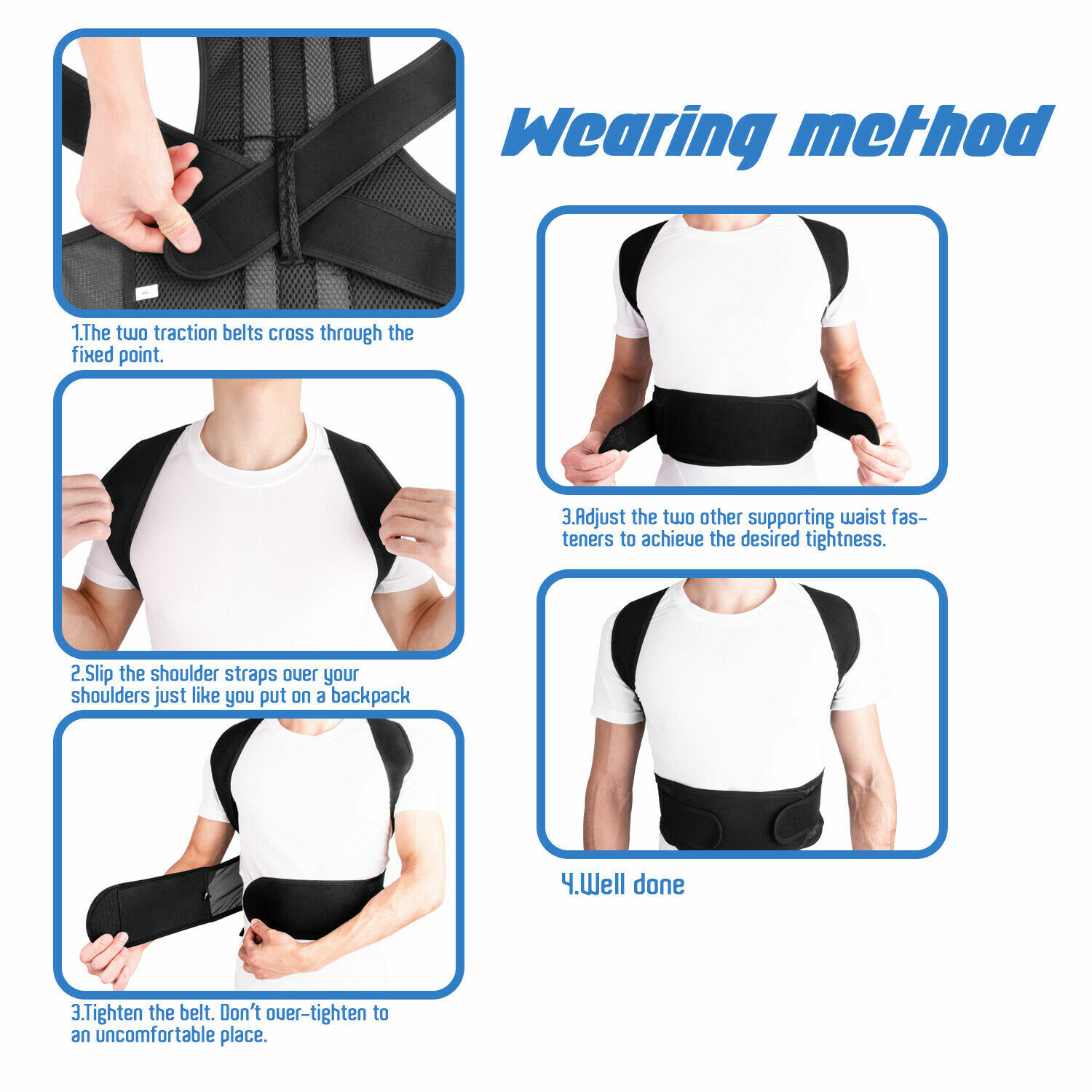 Posture Corrector Adjustable Back Brace Clavicle Shoulder Support Belt Men Women