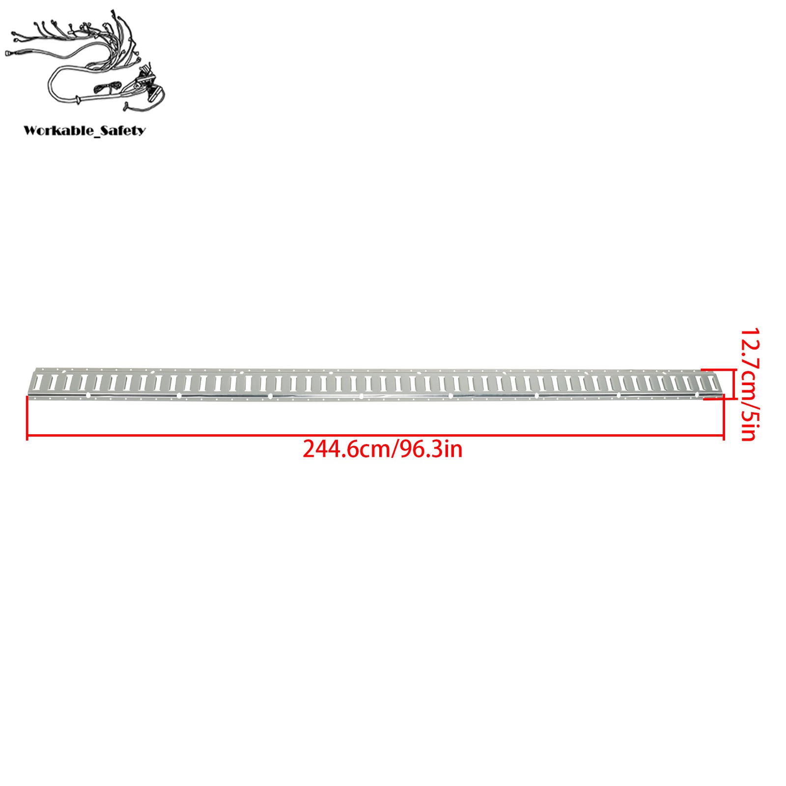 Silver 28 Pack 8 Foot E Track Rails Zinc Plated Steel For Cargo Trailer Tie Down