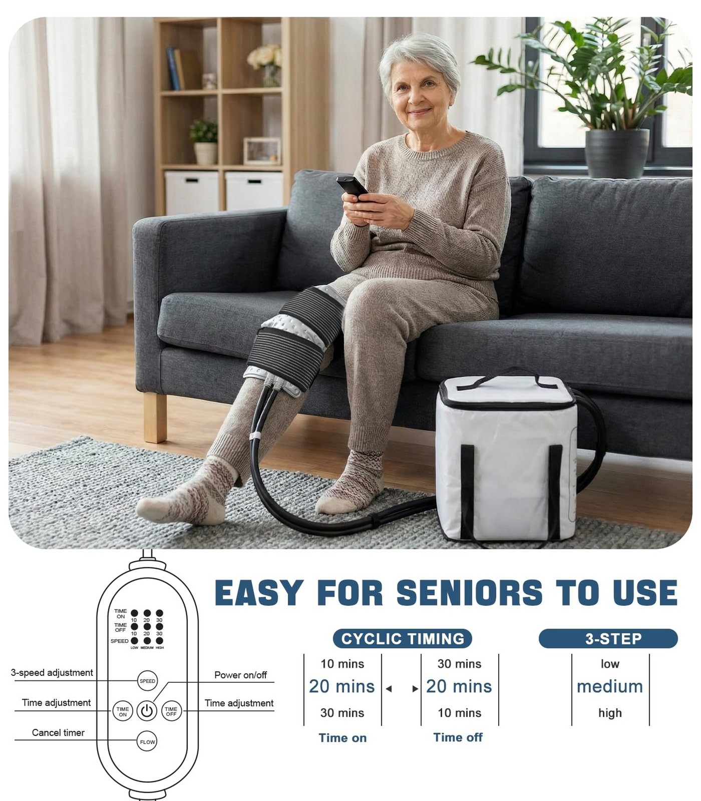 Ice Machine for Knee After Surgery 15qt, Cold Therapy Machine 6-Level Timer &...