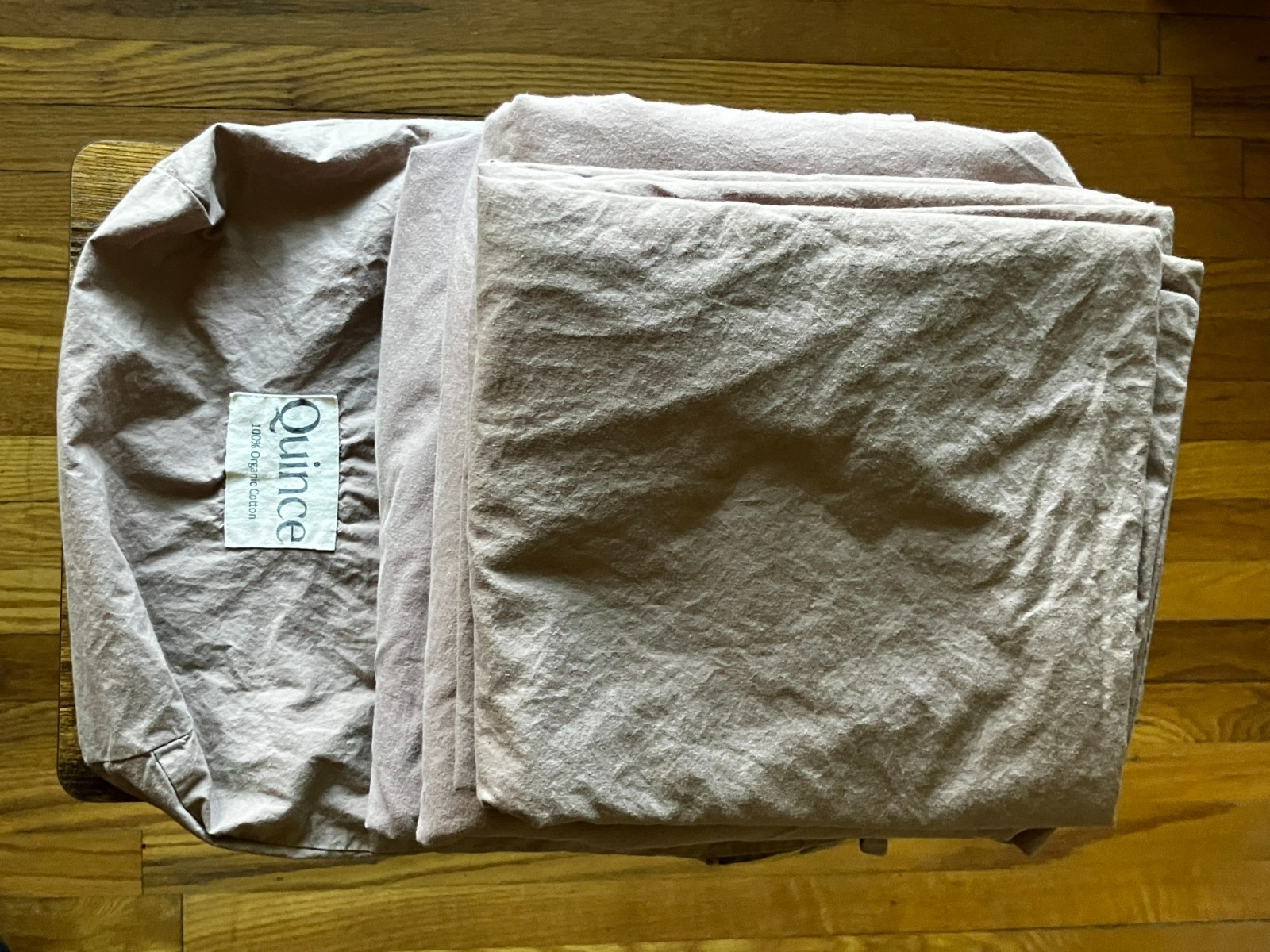 FIG, Quince Cal King Sheet Set Organic Brushed Cotton - PRE-OWNED