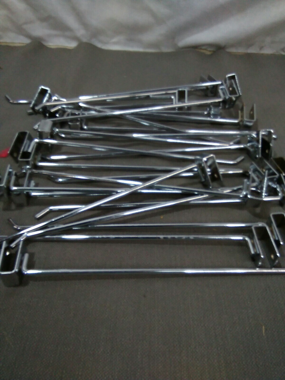 Commercial retail XL12" peg hooks small business boutique stainless steel lot25