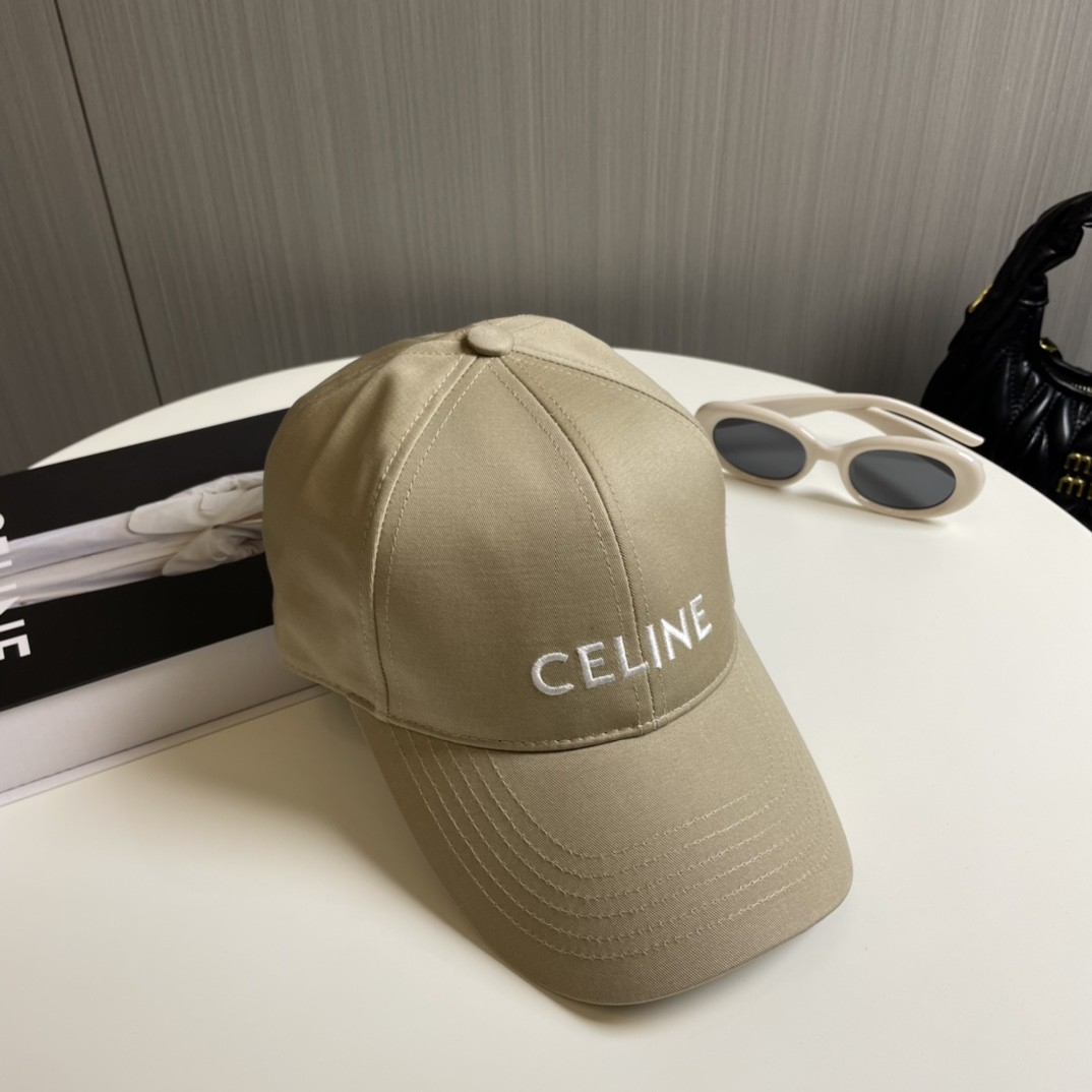 New Fashion Logo Embroidered Baseball Cap Hat Unisex Adjustable Apricot