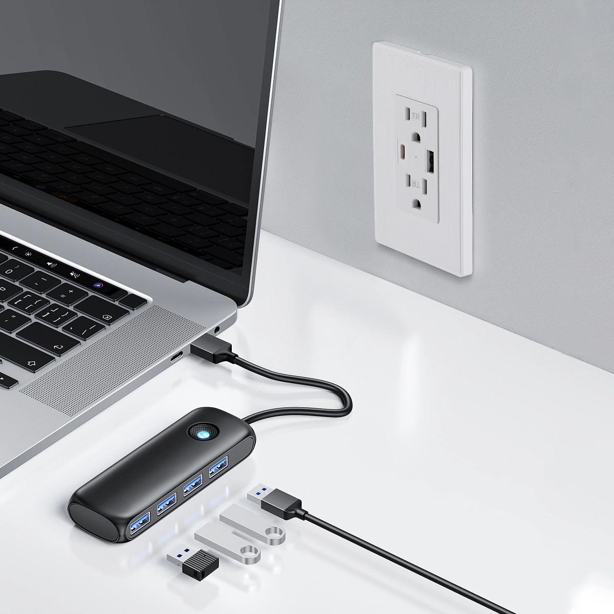 1-20Pack USB Type C Wall Outlet Duplex Receptacle 15A,Smart 2.1A Quick Charging