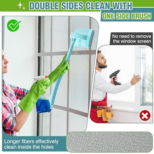 Pack Mesh Screen Cleaner, Window Screen Cleaning Brush Washing Equipment, 1