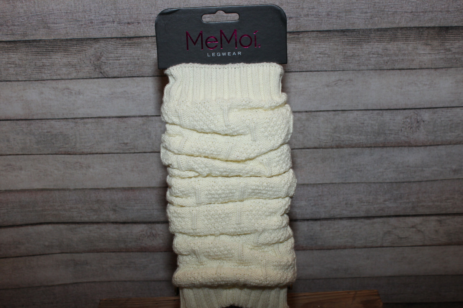 MeMoi CHAOTIC CABLE GIRLS LEGWARMERS Ivory One Size
