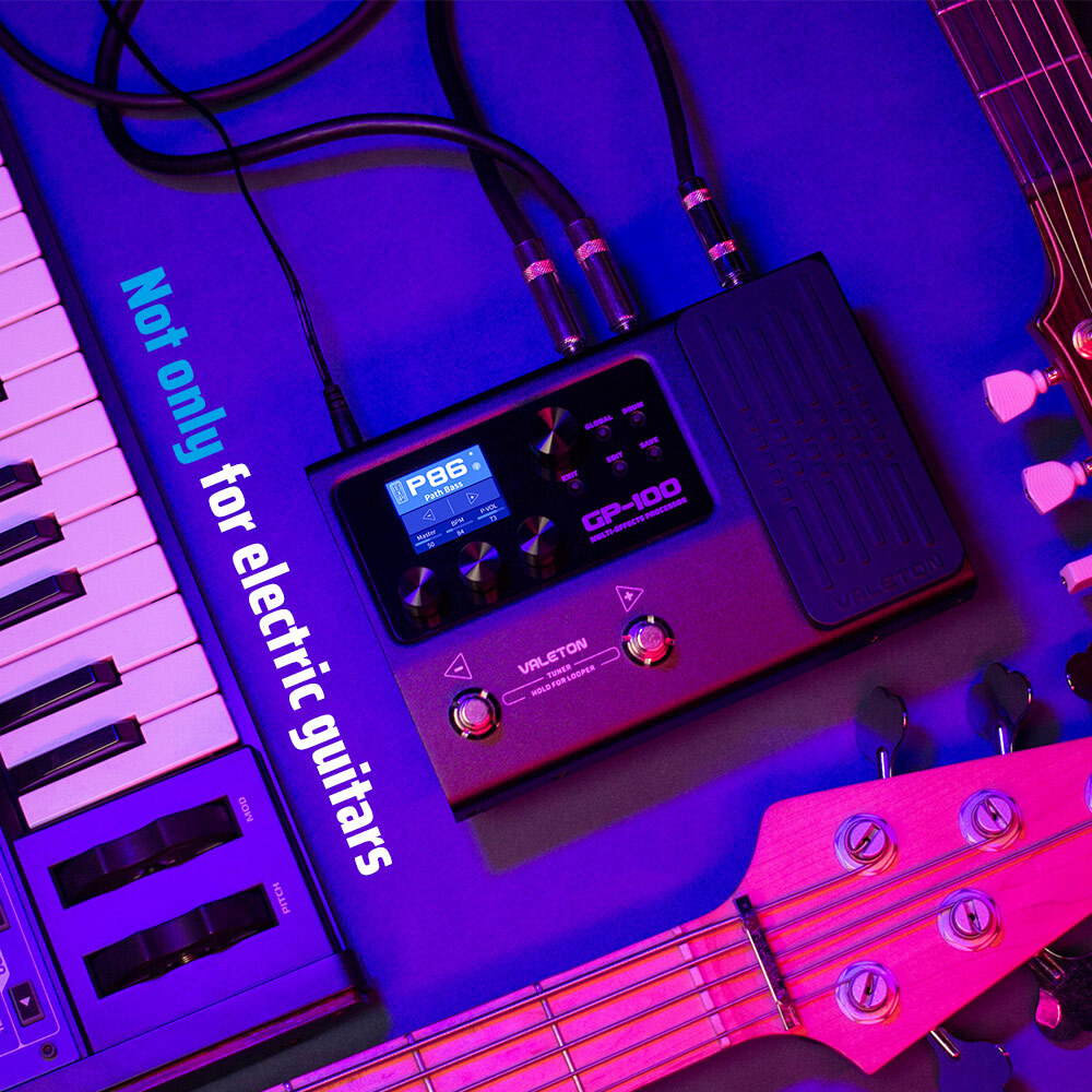 Valeton Guitar Multi Effects Processor Pedal 140 Built in Effects Looper IR OTG