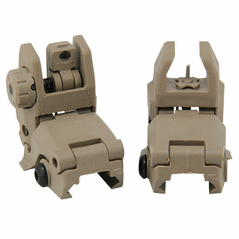 1-4 Set Premium Pair Flip-up Tactical Sight Nylon Folding Sights Front&Rear Set