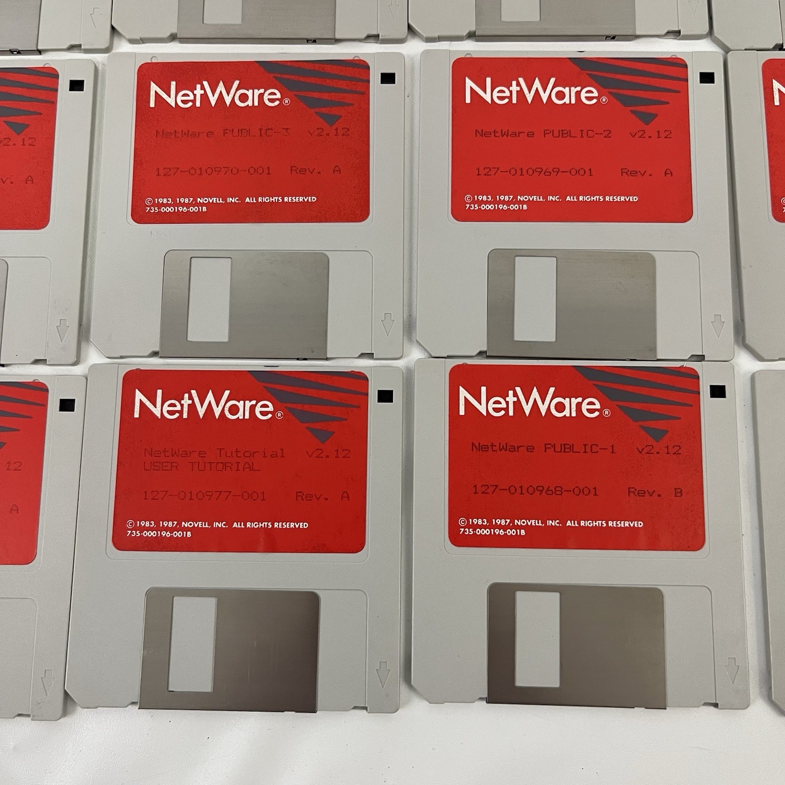 Vintage 80’s Novell NetWare Computer Software 20 Disk 10024