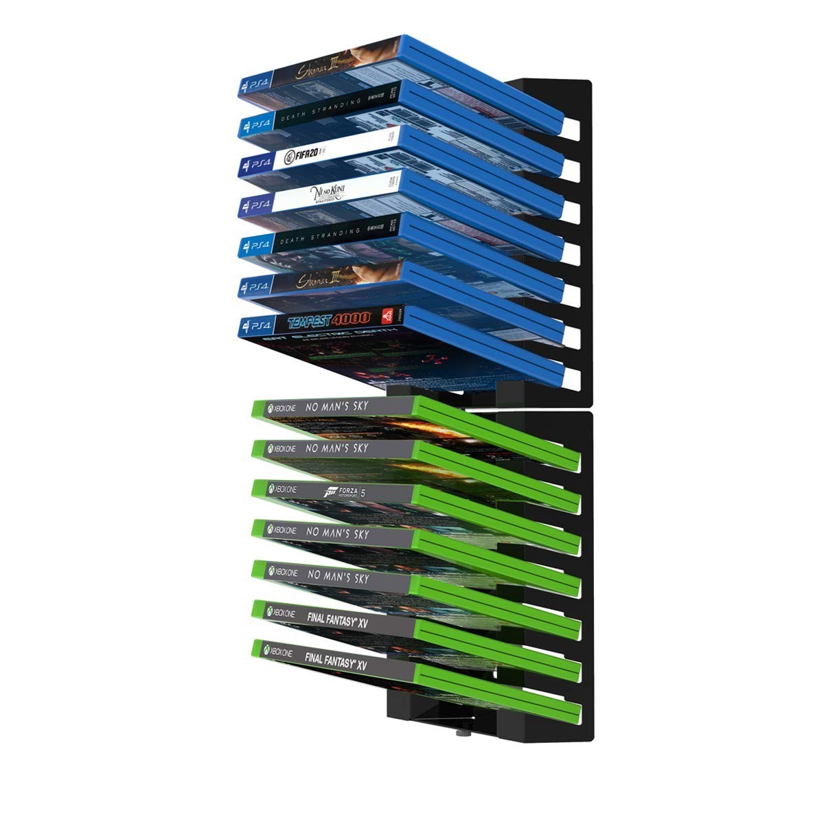 Monzlteck Video Game Case storage wall mount,Gaming Accessories black