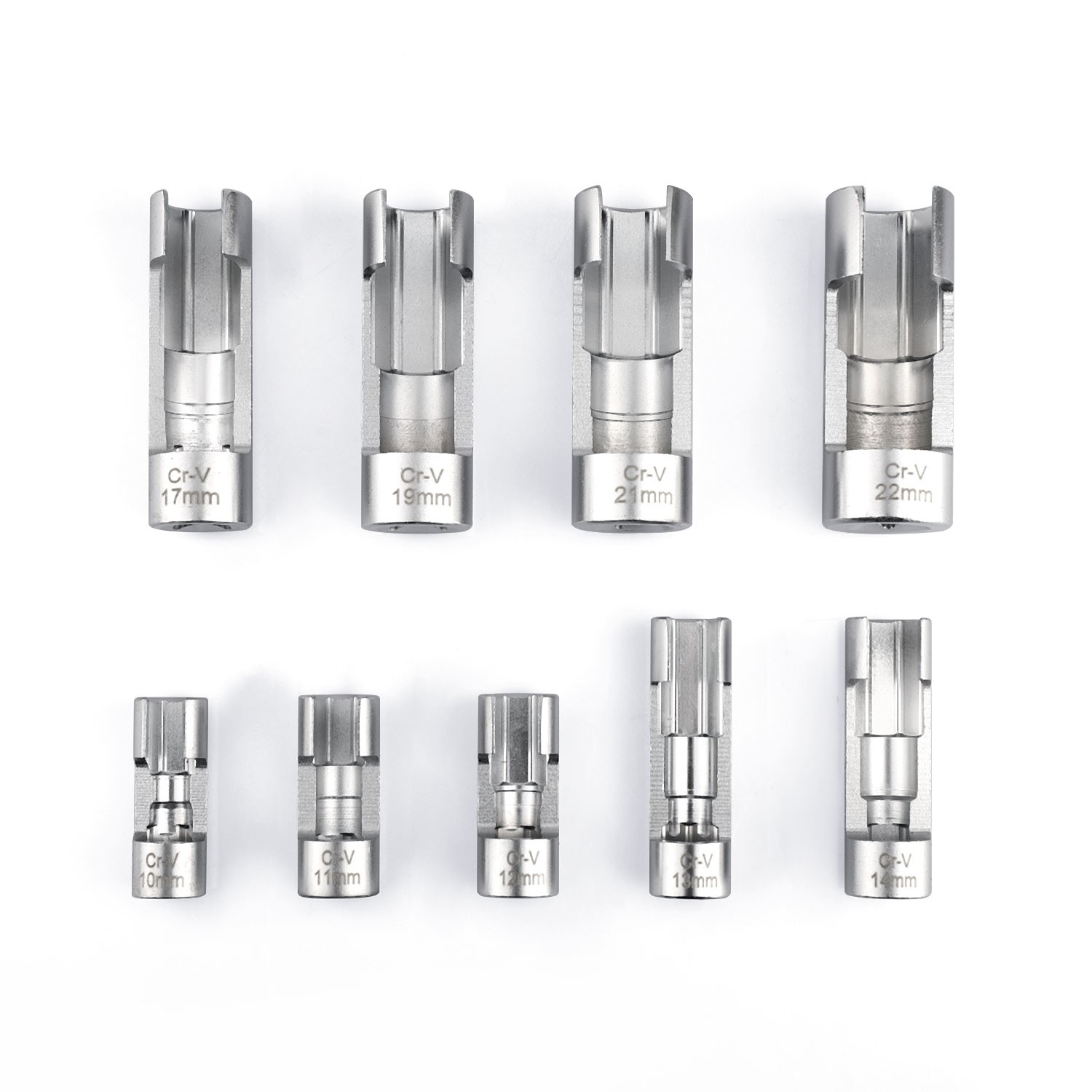 10-22mm Oxygen Sensor Tool Kit: 9Pcs Socket Wrench for Sensor Removal&Install