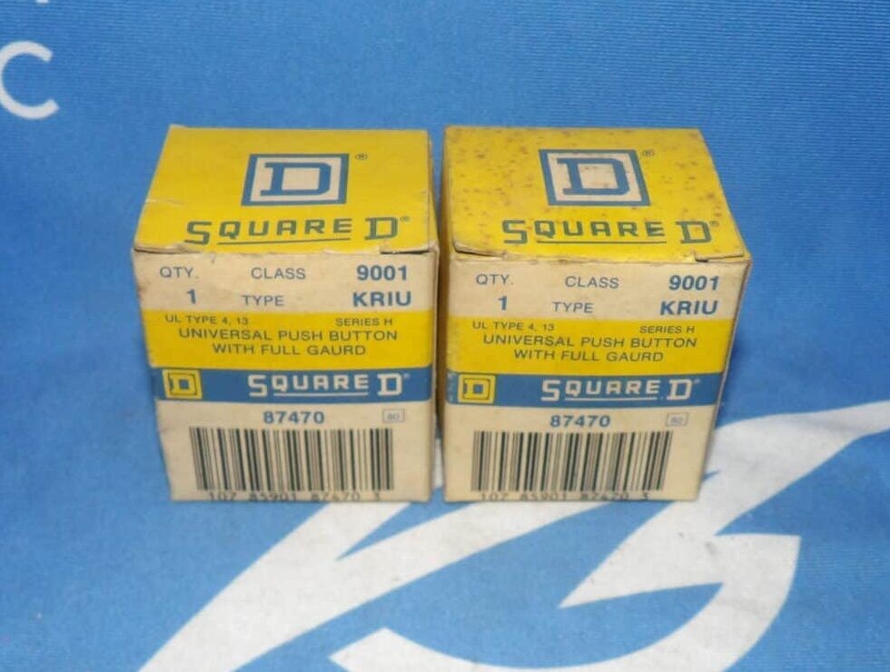 Lot of 2 NIB Square D 9001 KRIU Universal Push Buttons + 1 Year warranty