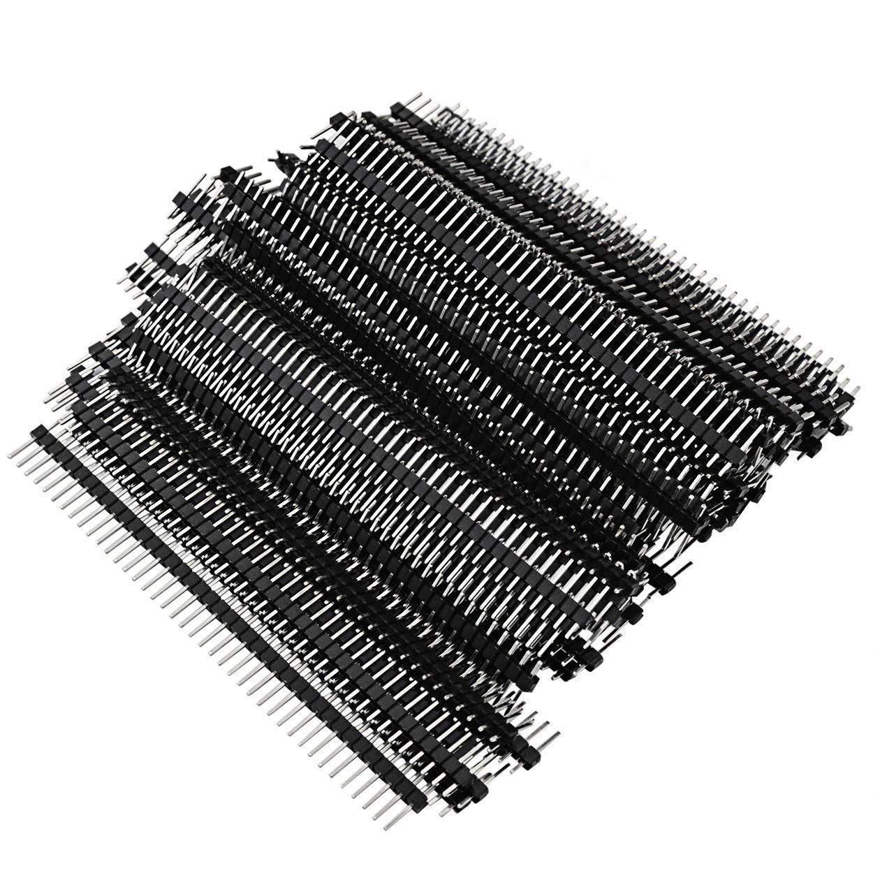 Male Header Connector 100 PCS Straight Single Row 40 Pin 2.54mm PCB Board
