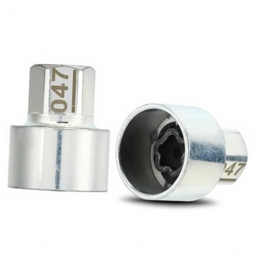 Qinlorgo Wheel Lock Key, Metal Wheel Locking Nut Key Wheel Lock Nut Socket