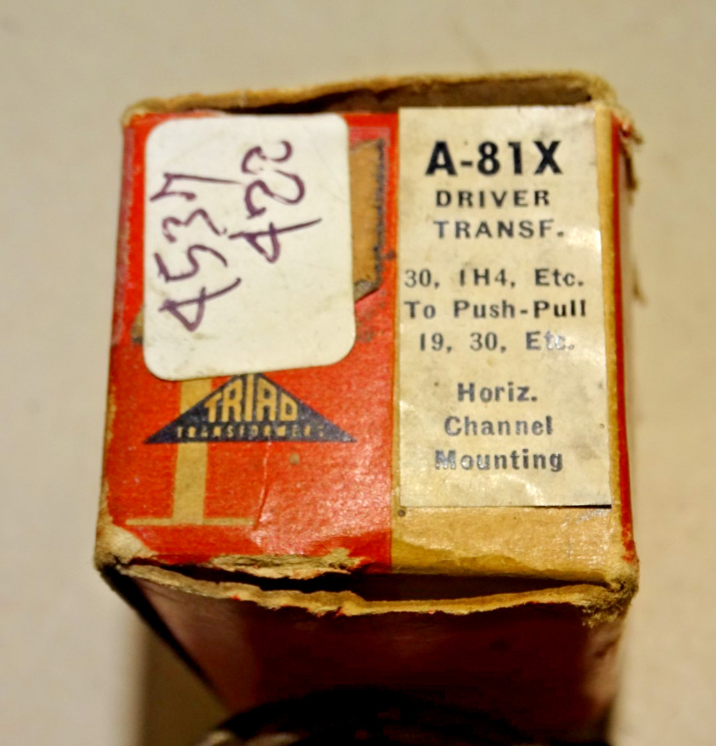 Triad Type A-81X Driver Transformer, NOS