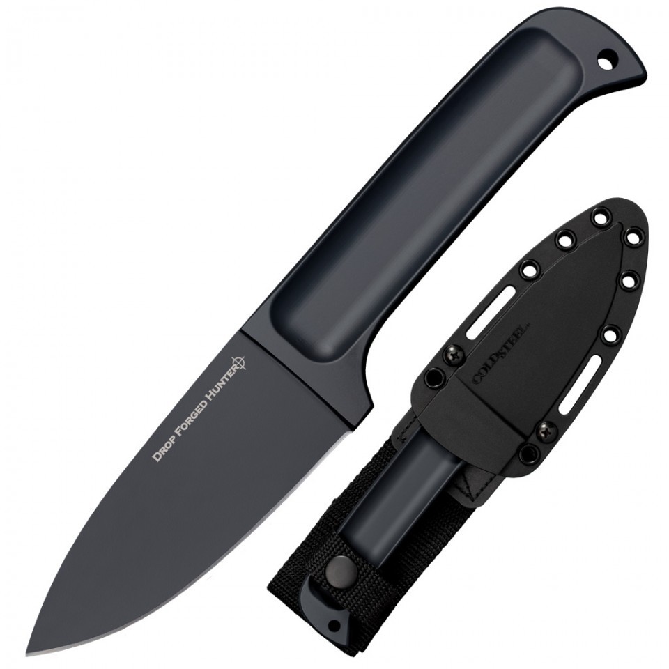 Cold Steel Drop Forged Hunter 4" 52100 High-Carbon Steel Drop Point Fixed Bla...