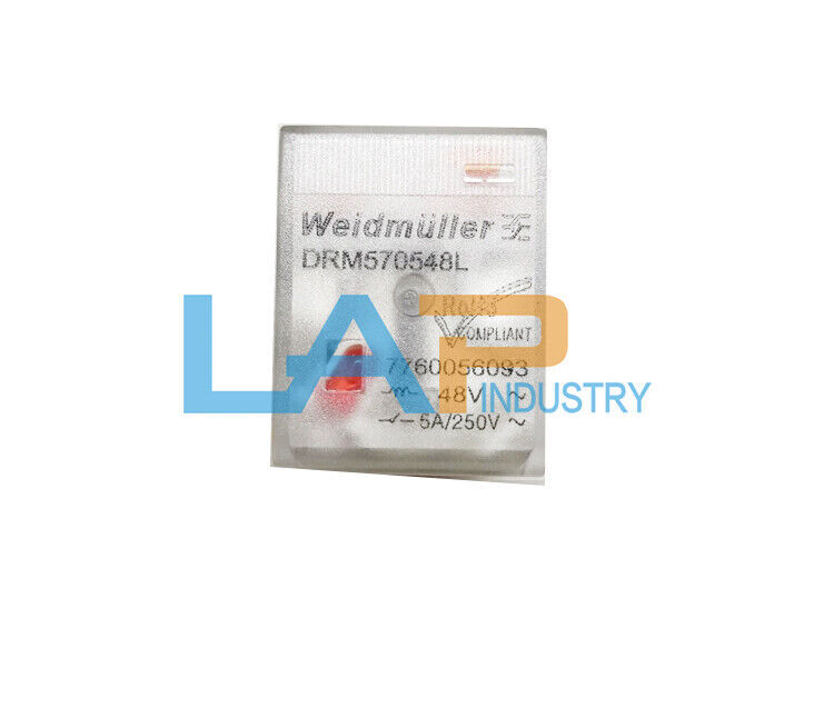 QTY:2 NEW For Weidmüller intermediate relay DRM570548L AC48V 7760056093