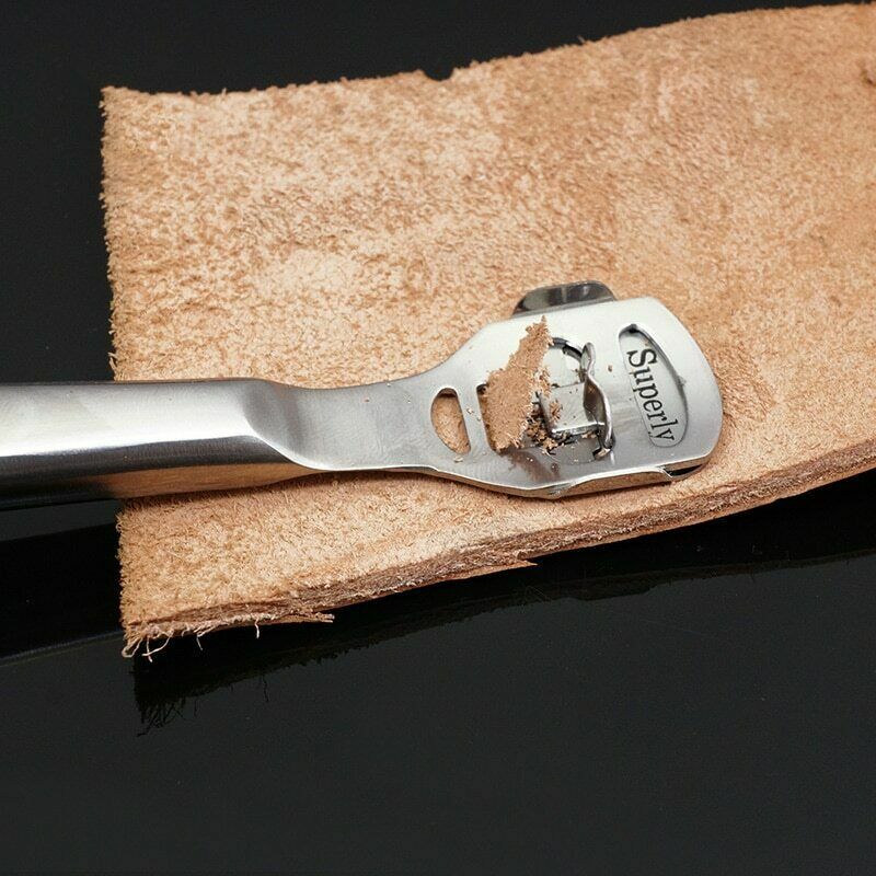 Leather Cutting Skiving Tool Skiver Peeler Thinning Shovel DIY Knife + 10 Blades
