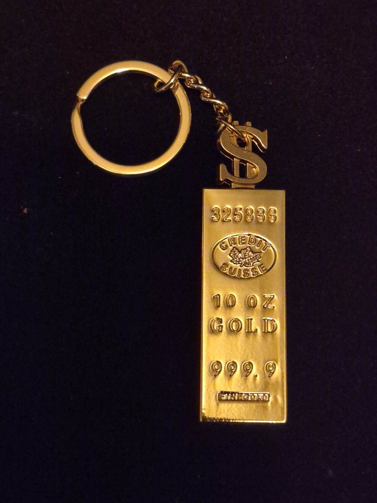 10000 Matches Gold Bar Keychain Kerosene Lighter Waterproof Reusable EDC Tool