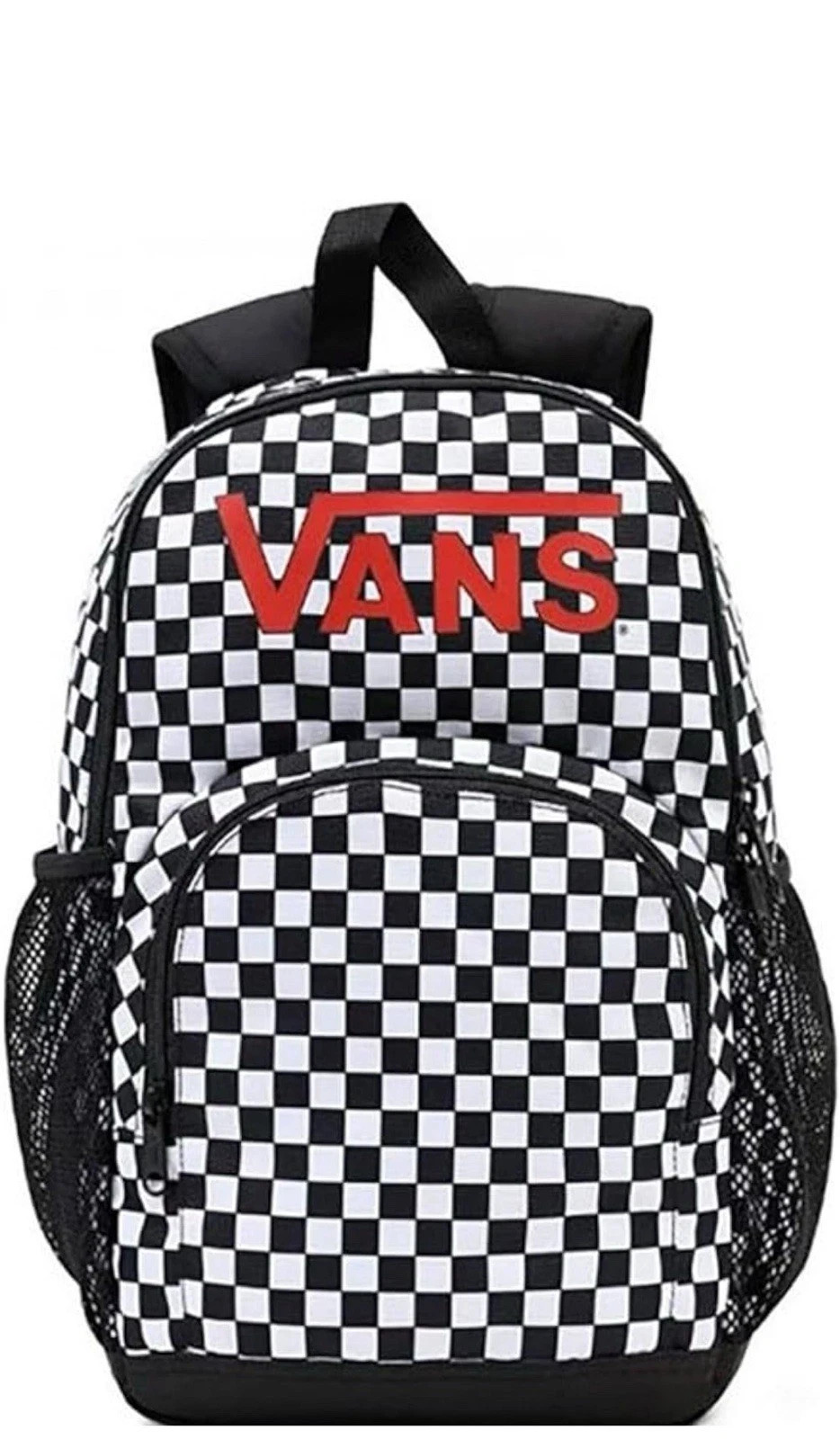 Vans Alumni Backpack Checkered University College School Bag Black White Red New