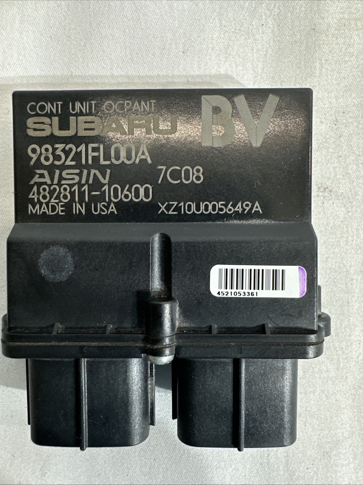 2017-2021 SUBARU IMPREZA  P/N 98321FL00A OEM RH SEAT OCCUPANT DETECTION MODULE