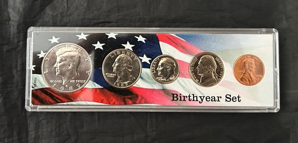 1989 Birth Year Set 5 Bright Uncirculated Coins FREE SHIPPING