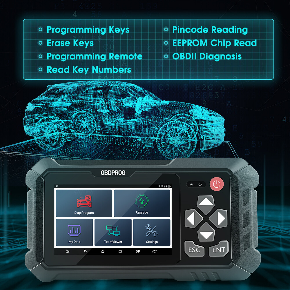 OBDPROG 501 Auto OBD2 Key Fob Programmer Remote Programming Tool Immobilizer