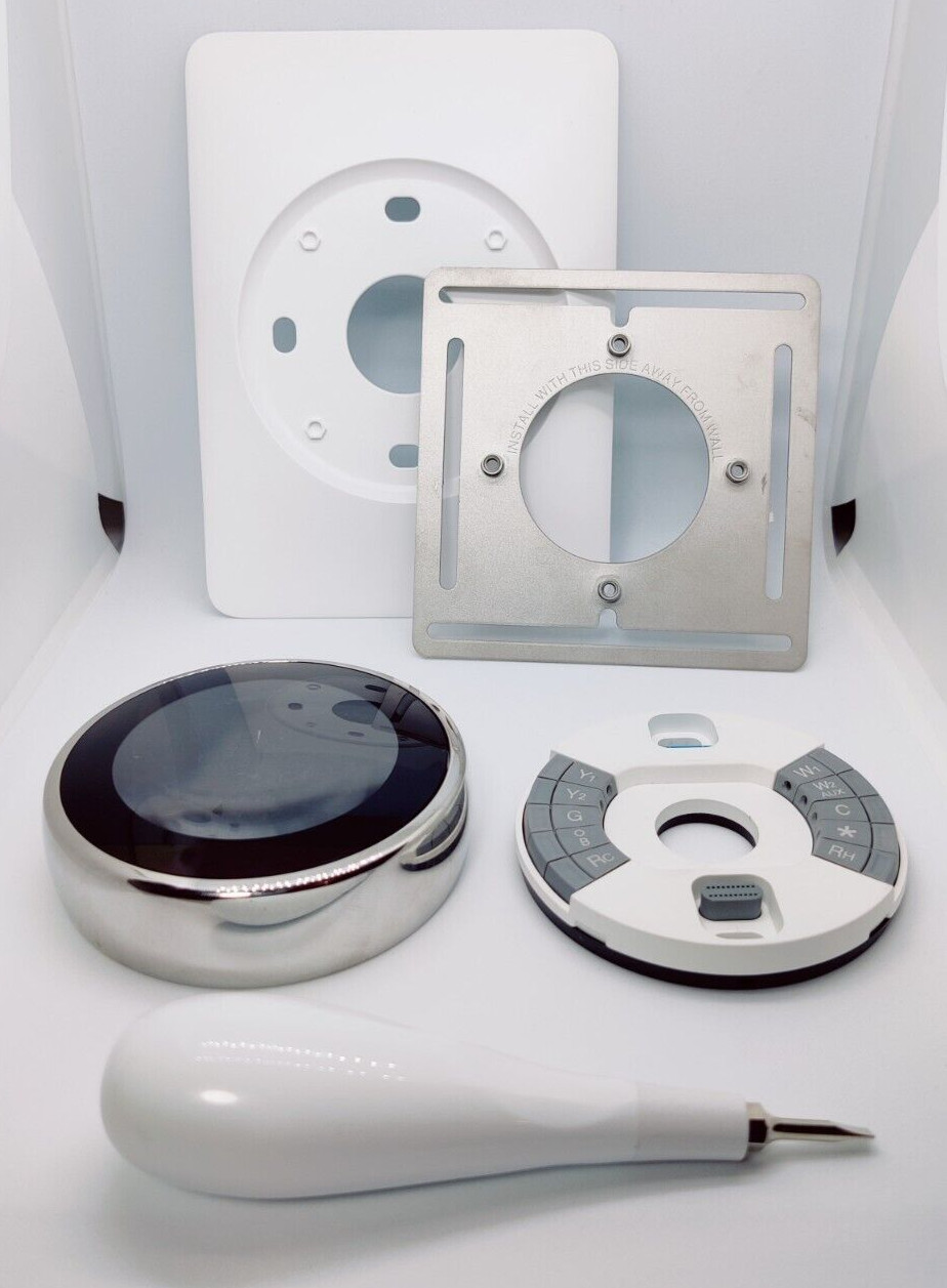 Google Nest Thermostat - Polished Steel