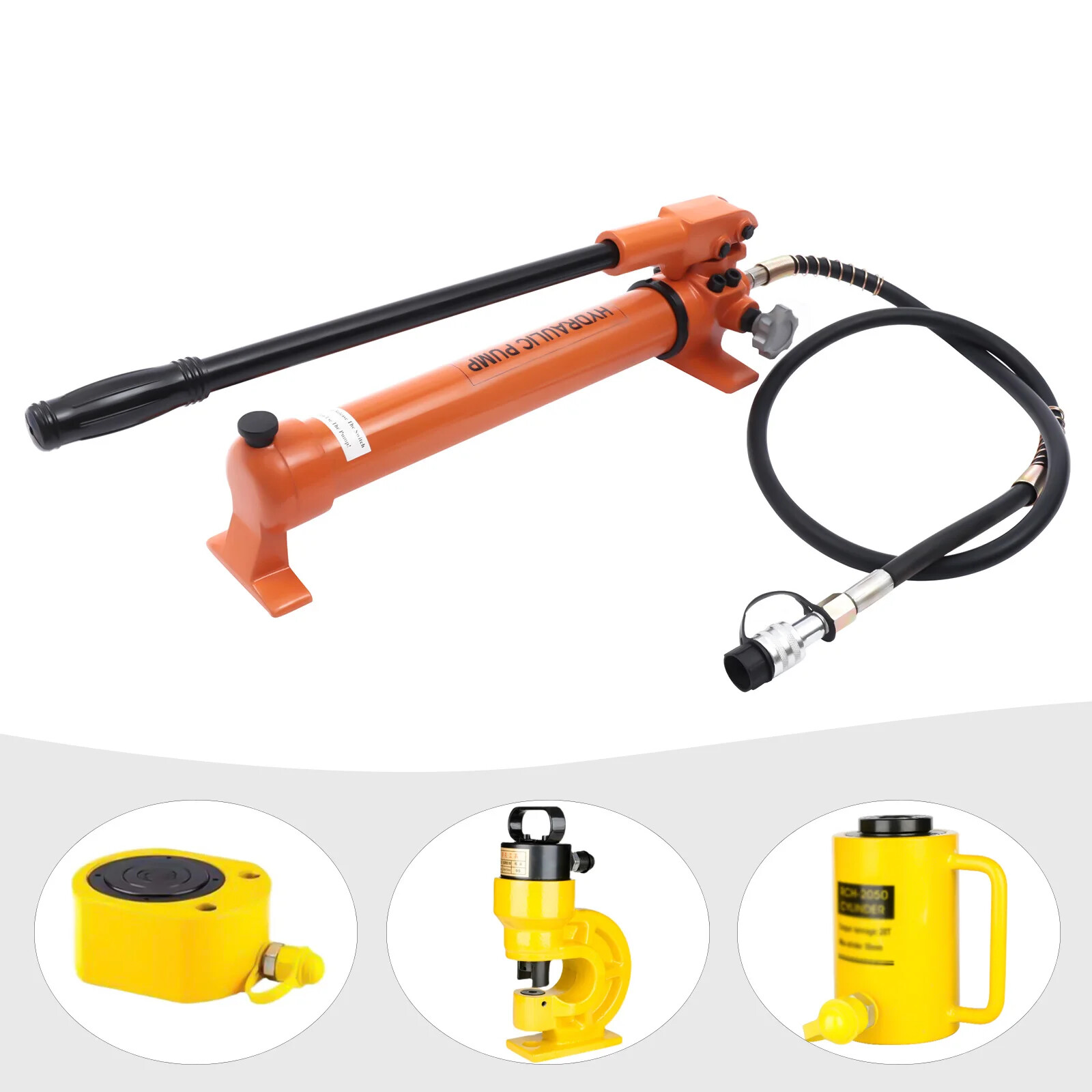 EU Plug Hydraulic Hand Pump Portable Ram Pump Stable Performance Power Pumps