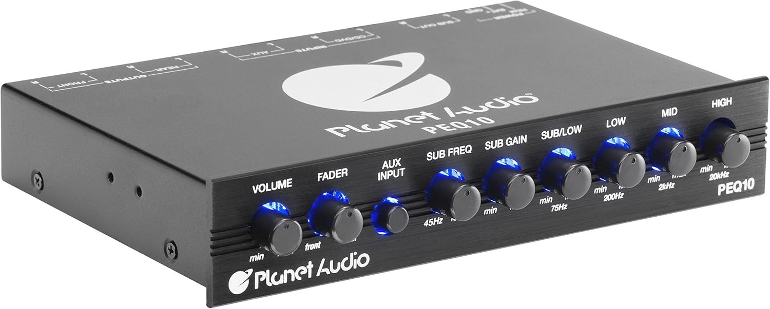 Car Audio Equalizer with 4 Fixed Bands & Adjustable Filters for Ultimate Sound