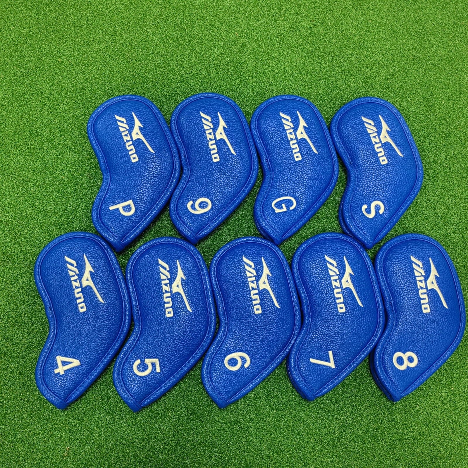 9PCS Black/blue Mizuno Golf club Headcover Iron Head cover 4-9-PSG magnetic New