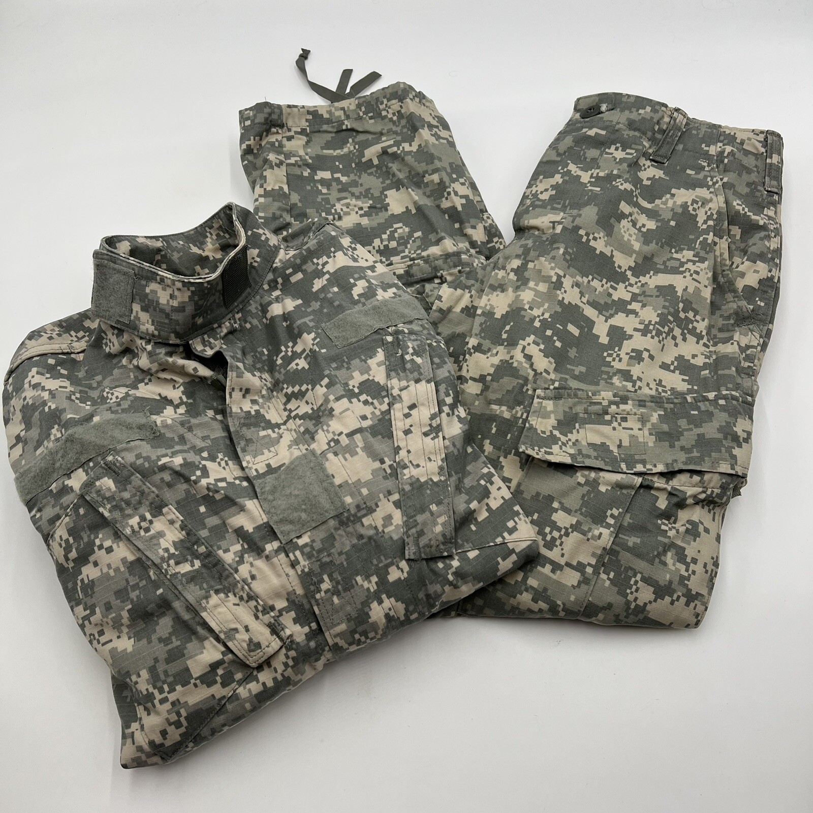 ACU Coat & Trousers X-Small Military US Army 8415-01-519-8404 8415-01-519-8487