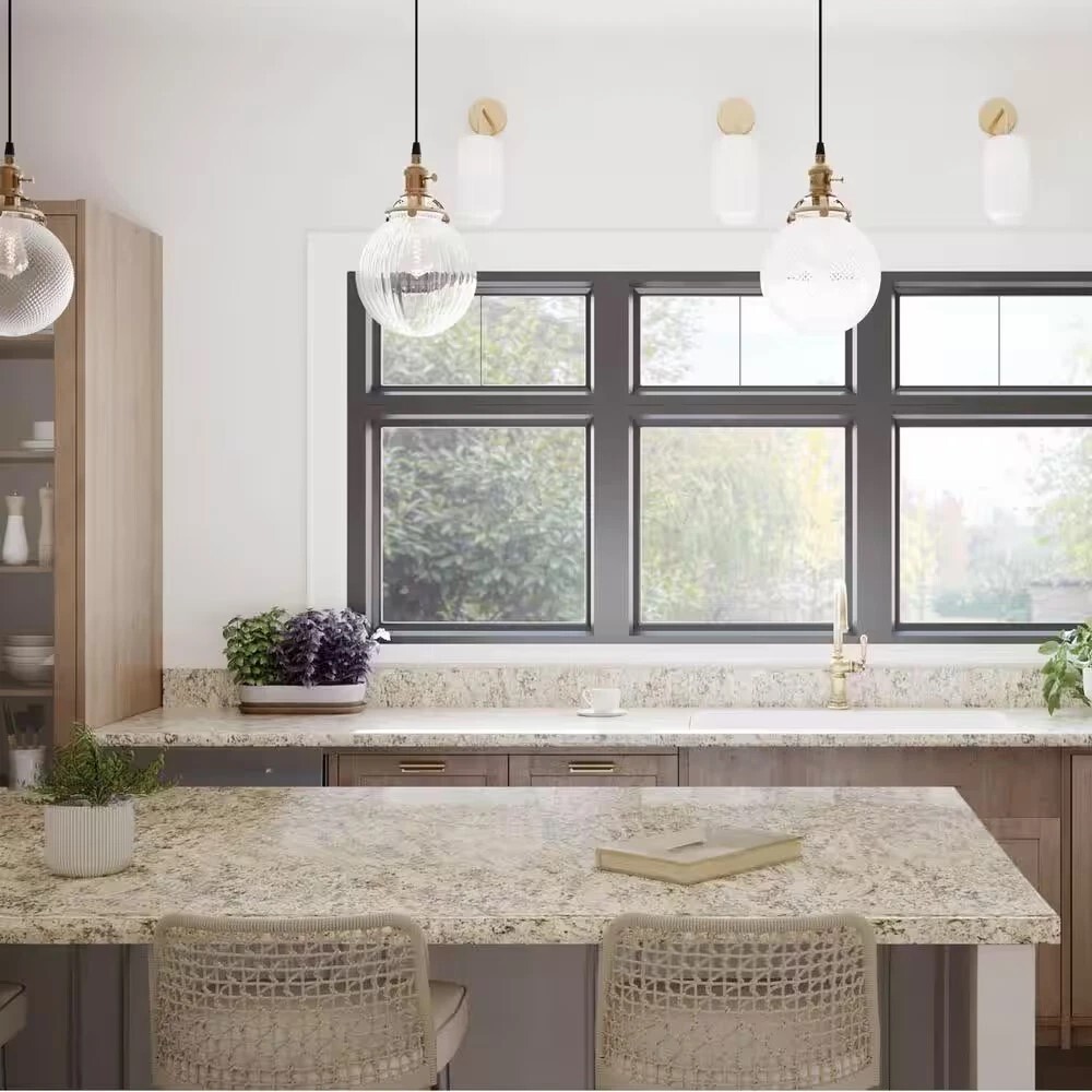 Hampton Bay Laminate End Cap Kit with Integrated Backsplash in Typhoon Ice