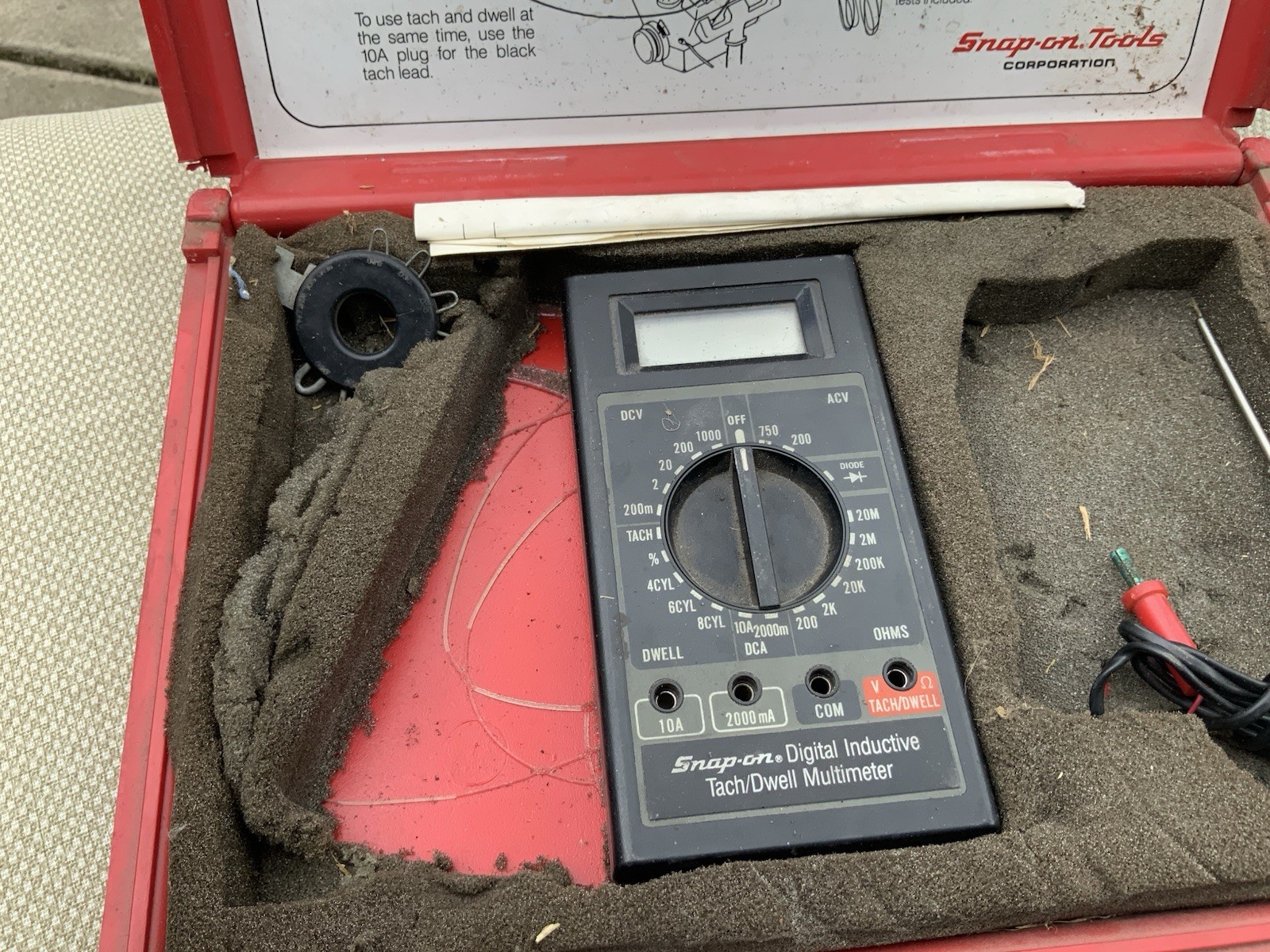 Snap-On Digital 250 Inductive Tach/Dwell Multimeter with Case Incomplete