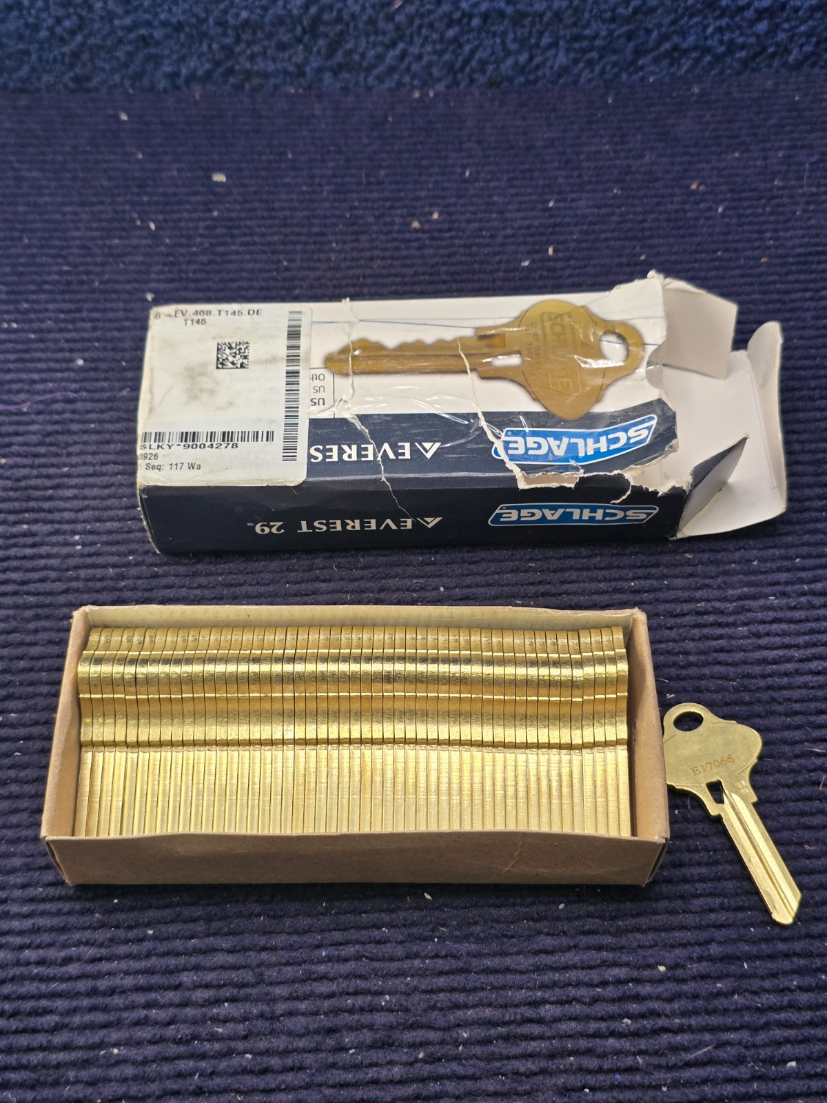 (QTY 50) Schlage Commercial Everest 29 Standard Key Blank Gold