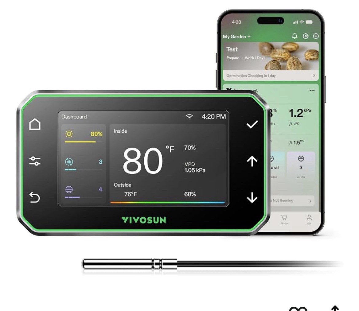 VIVOSUN E42 GrowHub Smart Environmental Controller for Grow Tent WiFi-Control