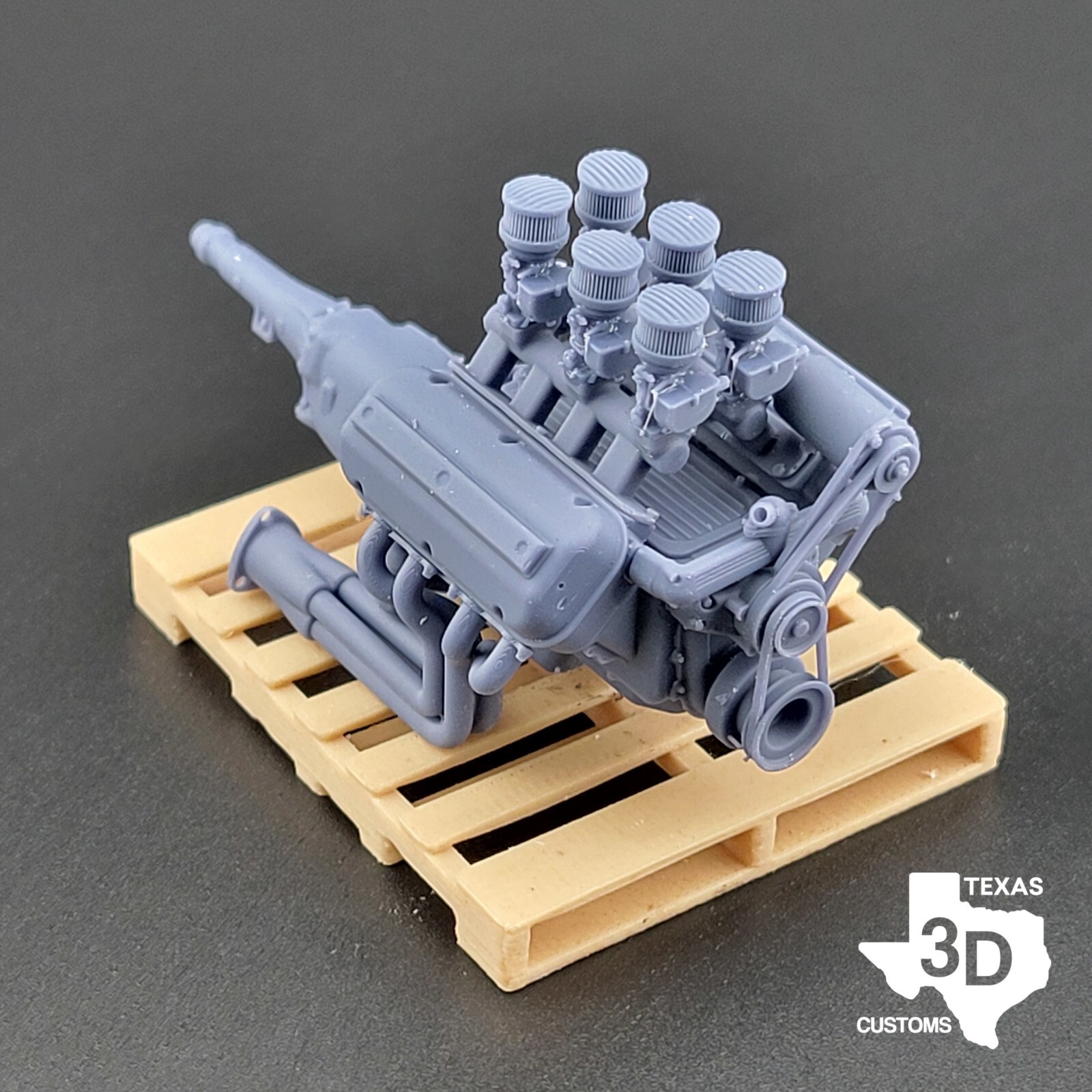Firepower Hemi with Six Stombergs model engine resin 3D printed 1:25/1:24 scale