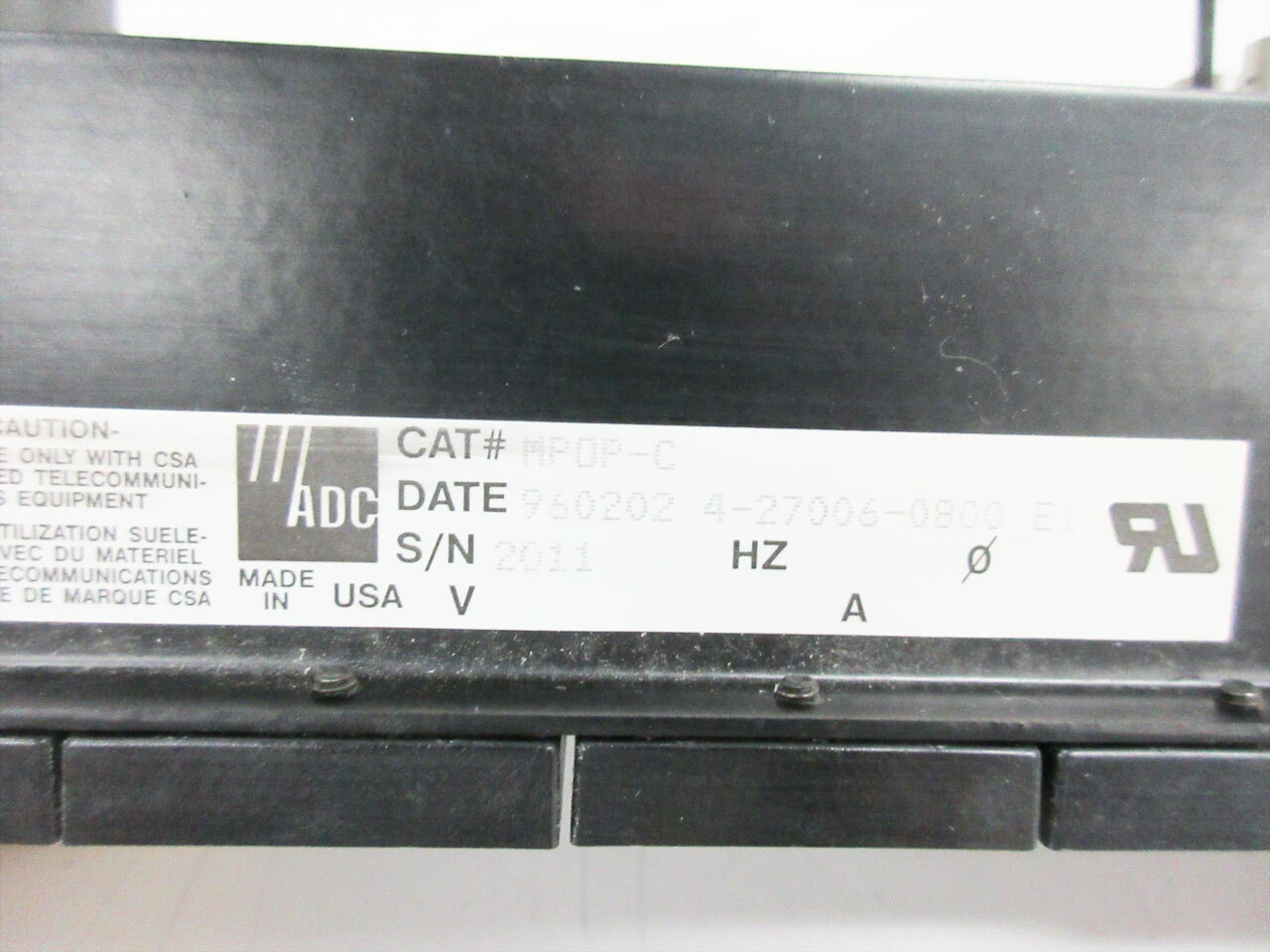 ADC MPOP-C 4-27006-0800 E1 PATCH BAY INTERCONNECT WITH 3 MODULES
