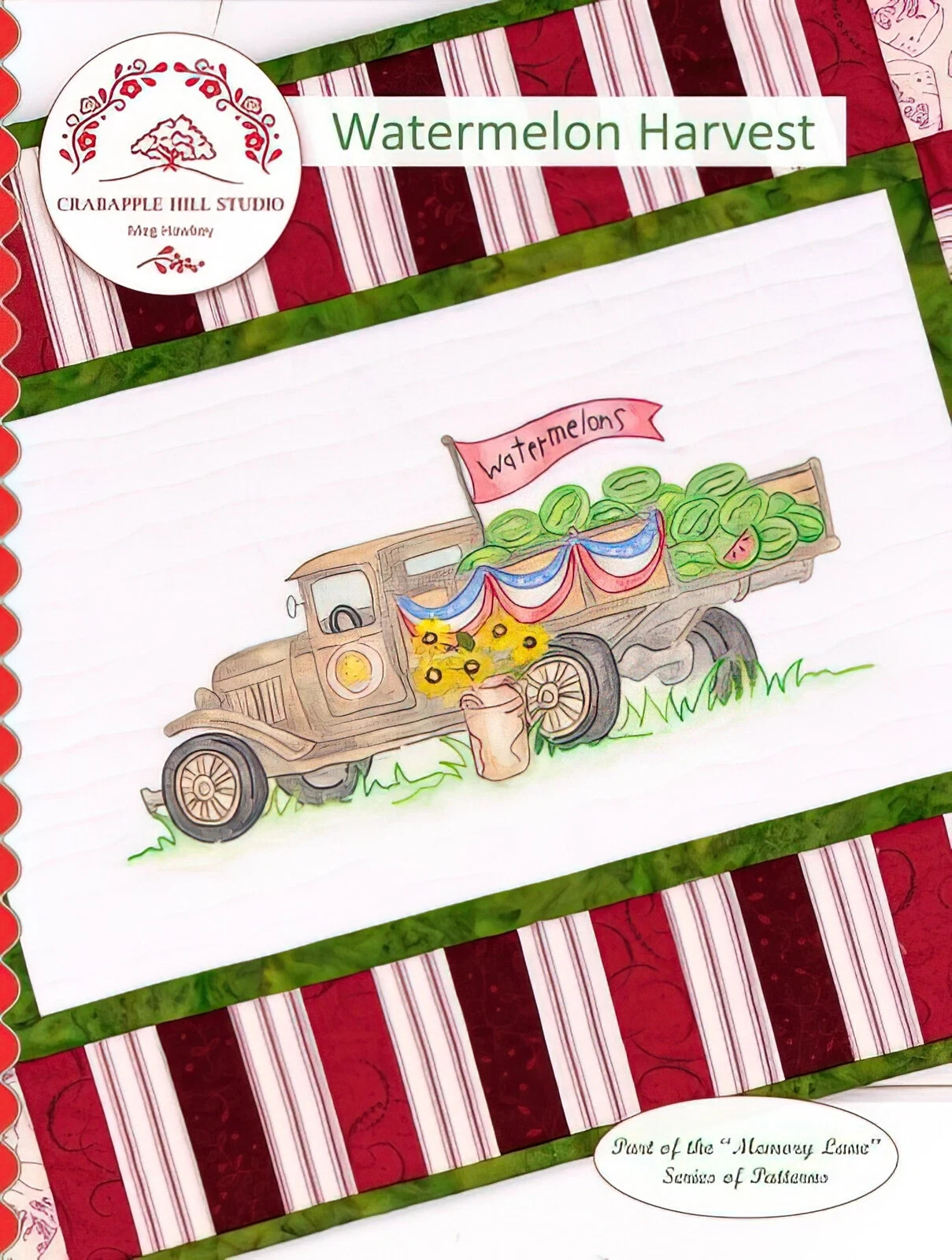 Memory Lane - Watermelon Harvest Pattern by Crabapple Hill Studio~used