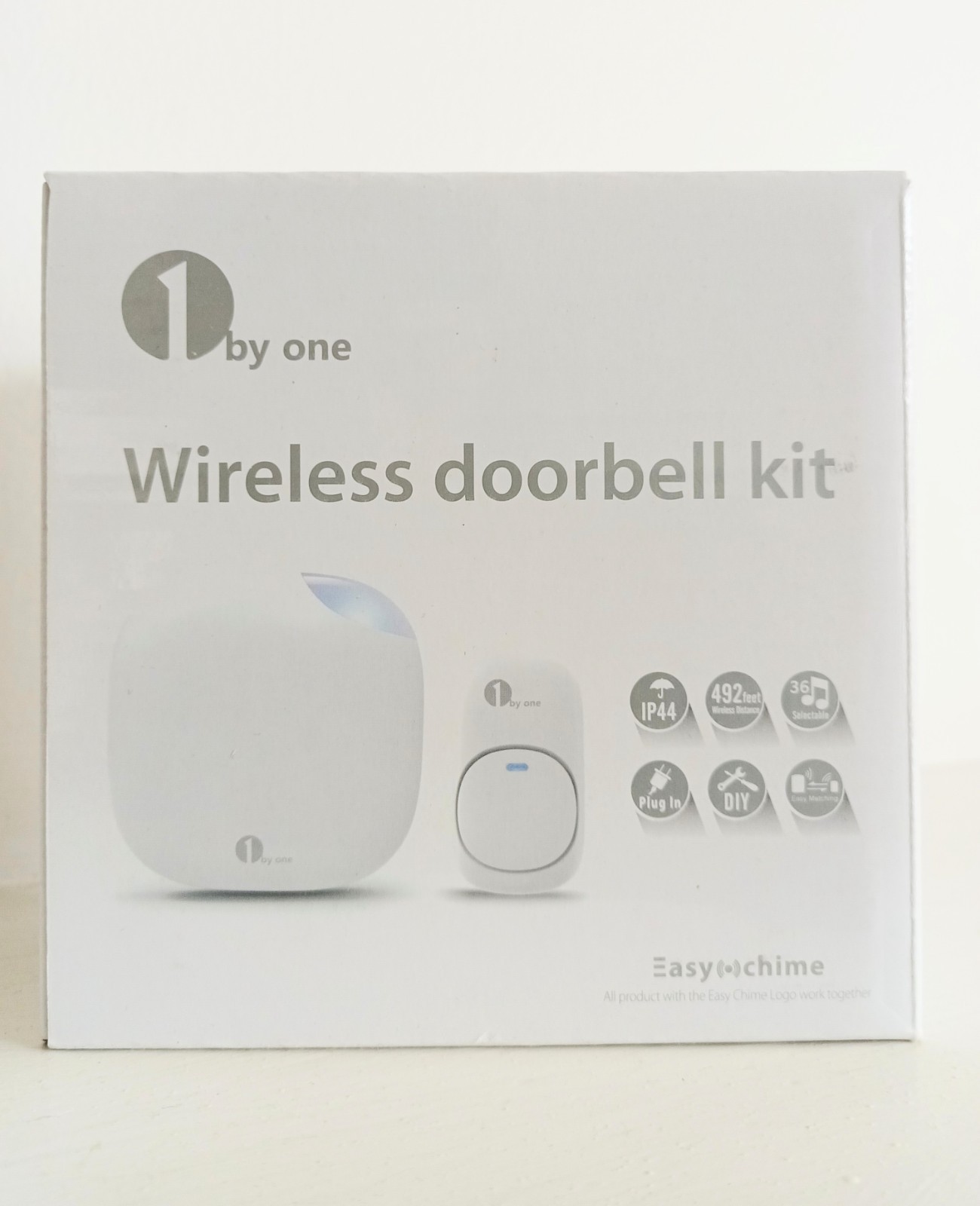 1byone Wireless Doorbell Chime Waterproof Door Bell Kit, 36 Melodies, 6 Levels