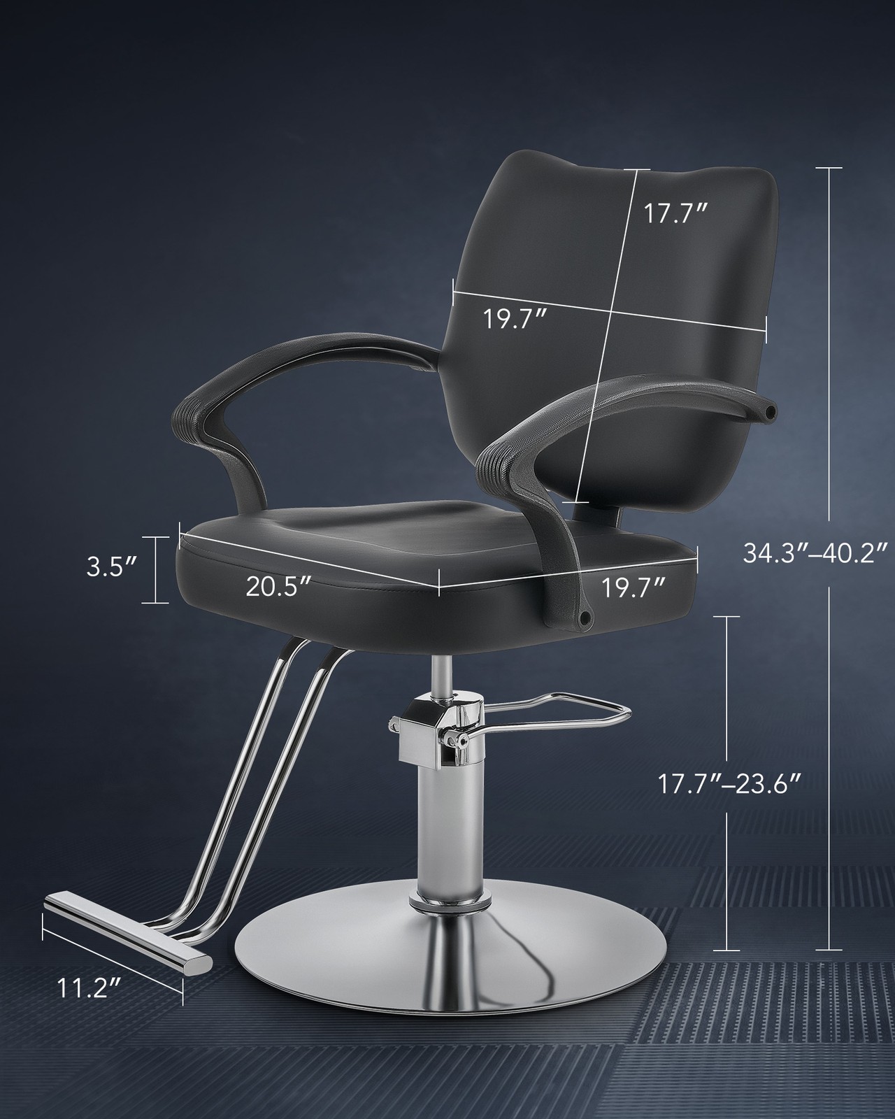 All Purpose Hydraulic Barber Chair Reclining Salon Shampoo Beauty Black styling