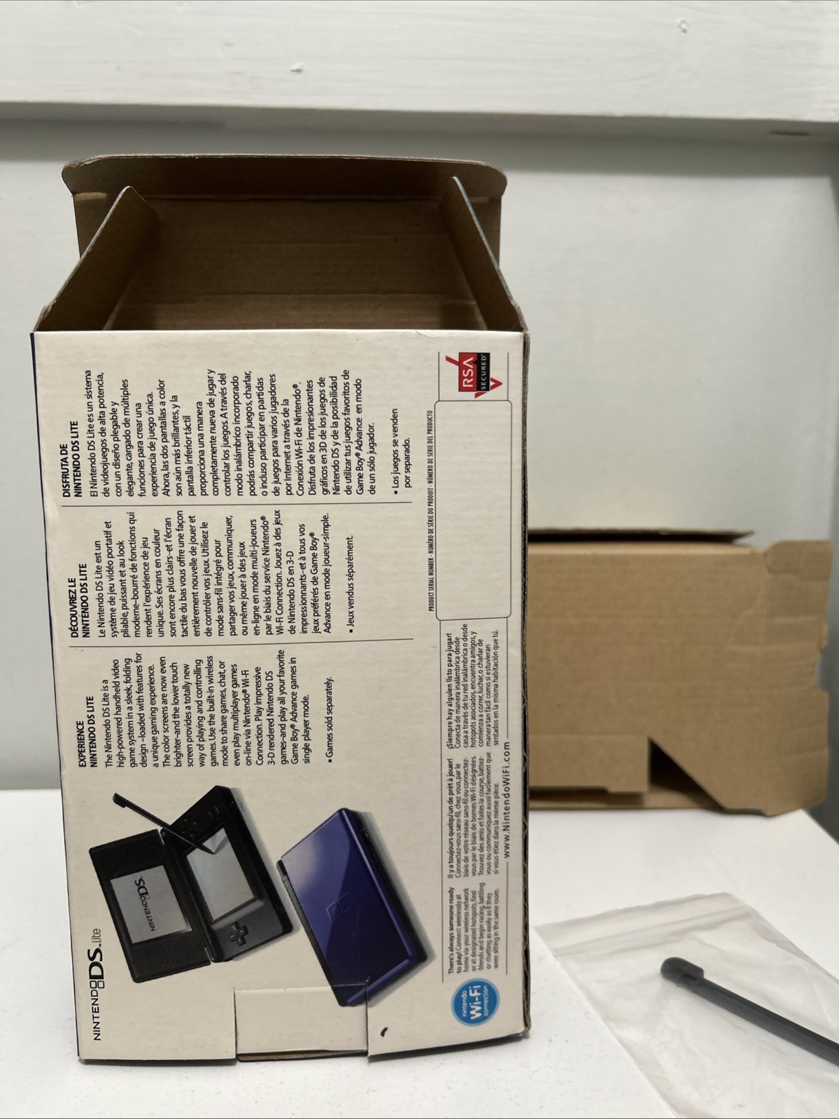 Nintendo DS Lite Cobalt Blue Black Console Box ~ No System