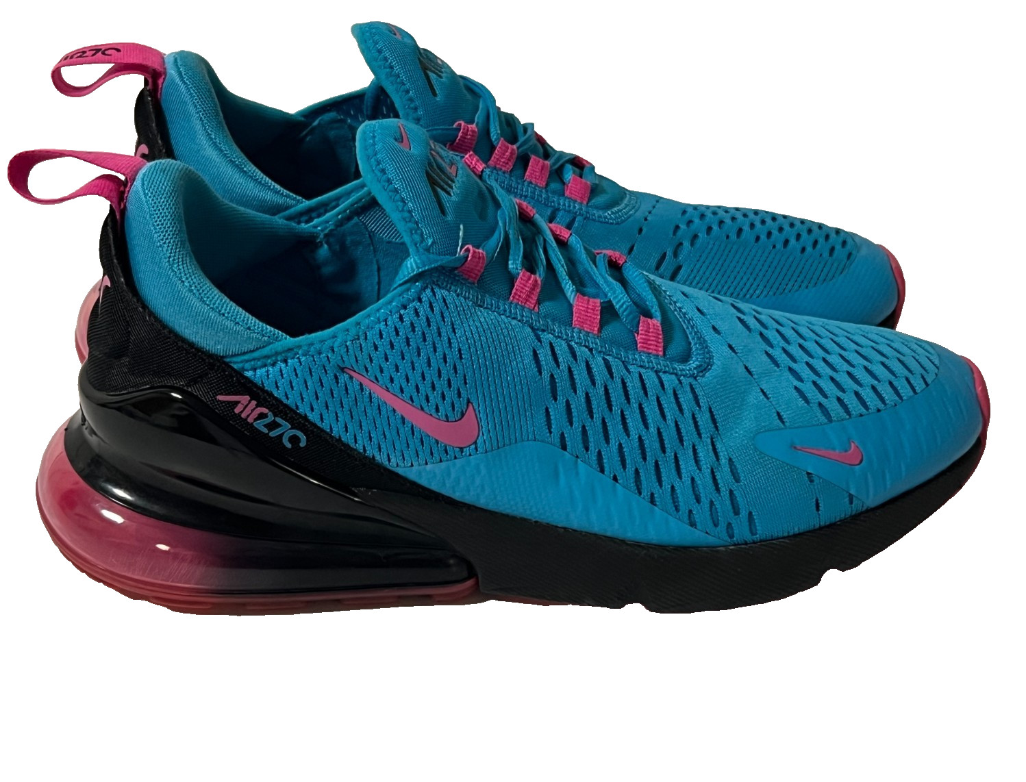 Nike Air Max270 South Beach BV6078400 Mens 9 Blue Running Shoes (No Insoles)