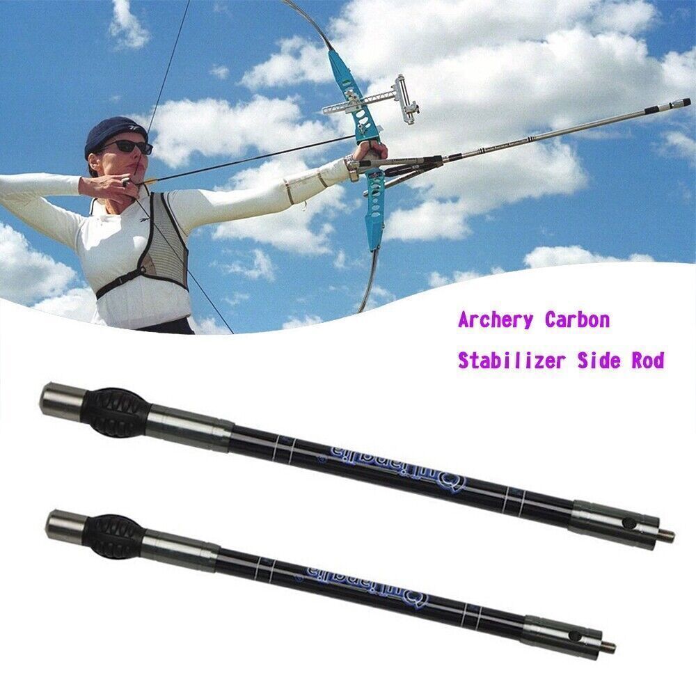 1Pc 10"/12" Archery Side Balance Rod Carbon Stabilizer Bar Bow Shock Absorber