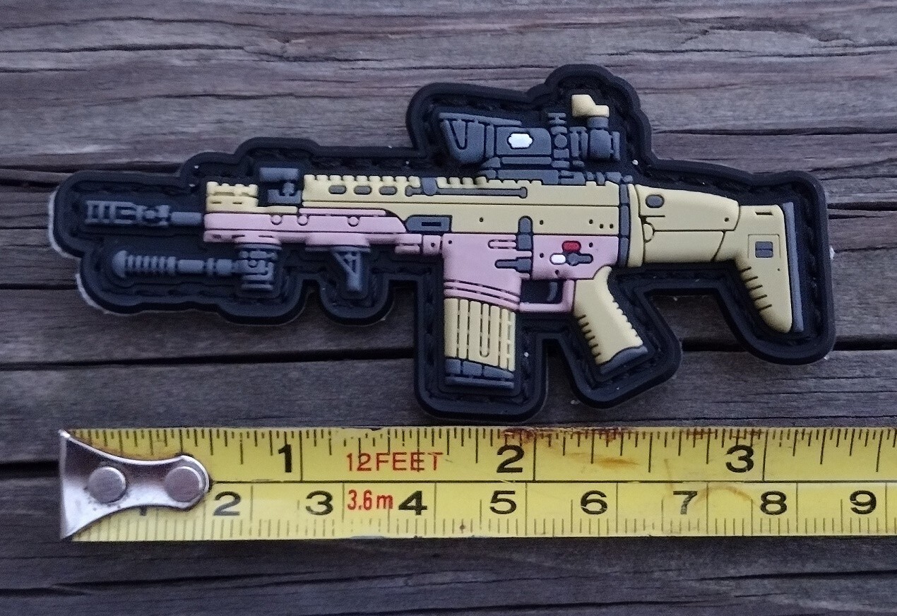 SCAR PVC Rubber Morale Patch Hook and Loop Gun Army Custom Tactical 2A Gear #12