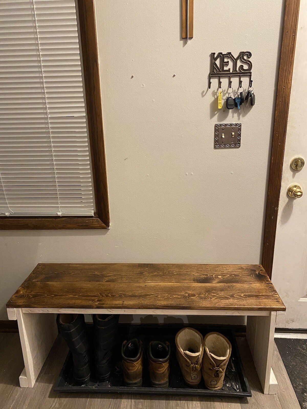 Wood Bench Entryway Foyer