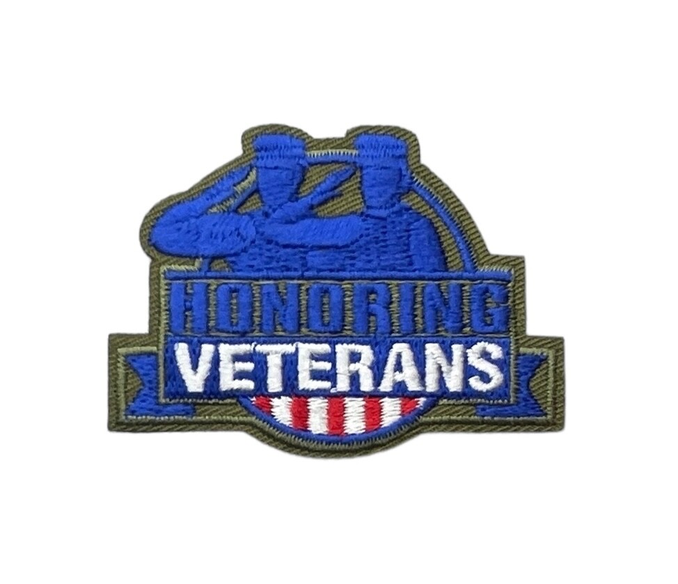 Honoring Veterans 1 3/4 x 2 inch Patch AVA3847 F4D36UU