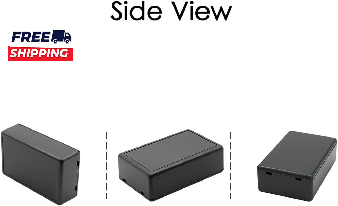 5 Pieces Plastic Project Boxes Junction Case for Electronic Project Black