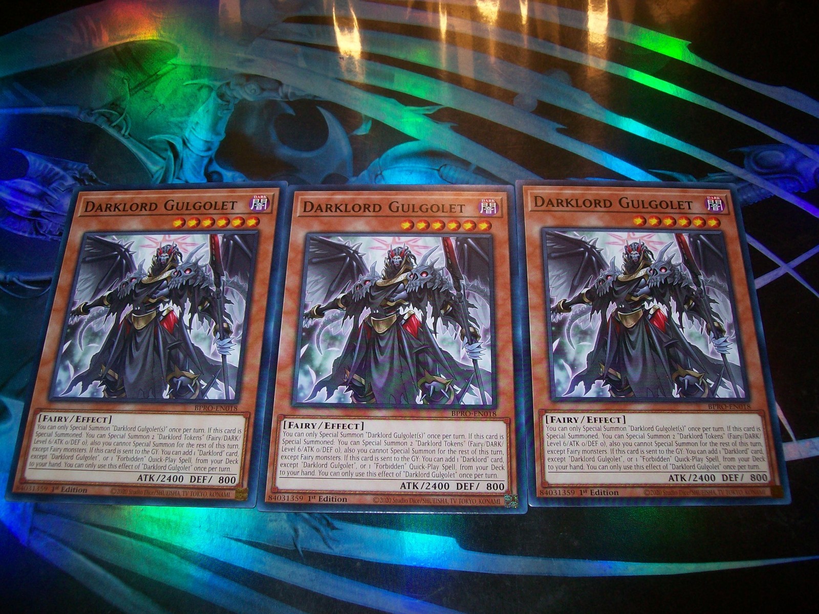 3x Darklord Gulgolet 1st Edition Common BPRO-EN018 Yu-Gi-Oh!