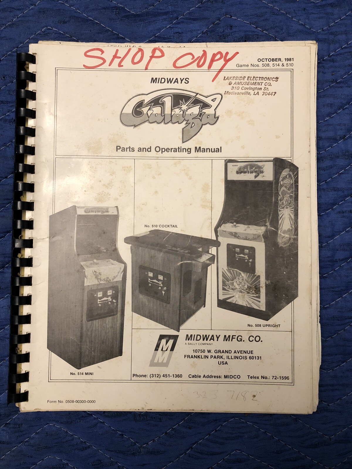 GALAGA MIDWAY Video Arcade Game Service Manual